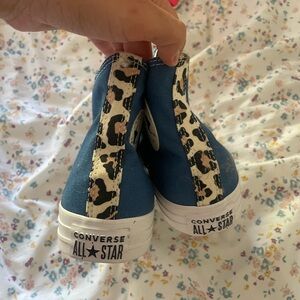 Converse All Star Blue Leopard High Tops